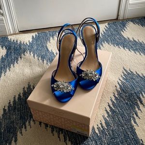 Jewel Badgley Mischka royal blue rhinestone heels 💎🔹